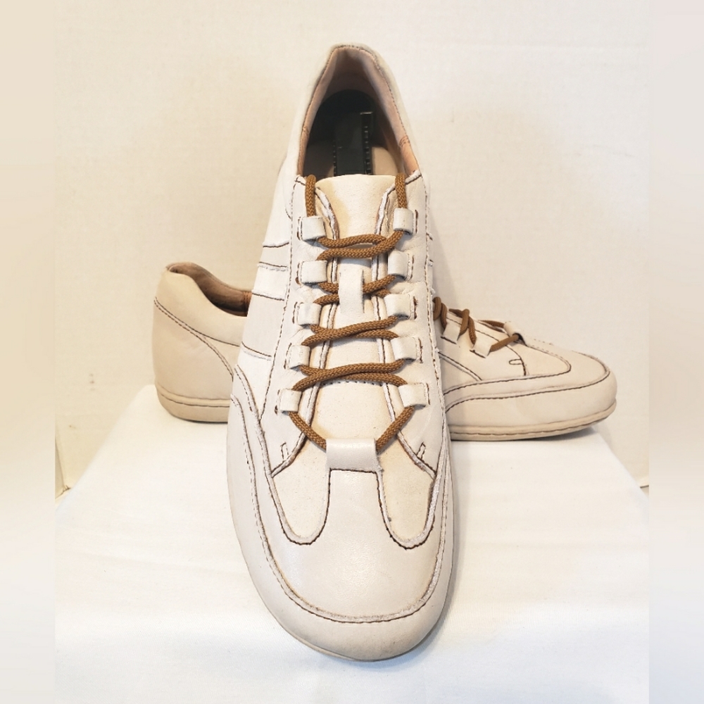 Born Men Beige Lace Up Oxford Style Loafers Size 12